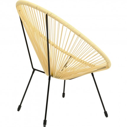 Outdoor Armchair Acapulco butter yellow Kare Design
