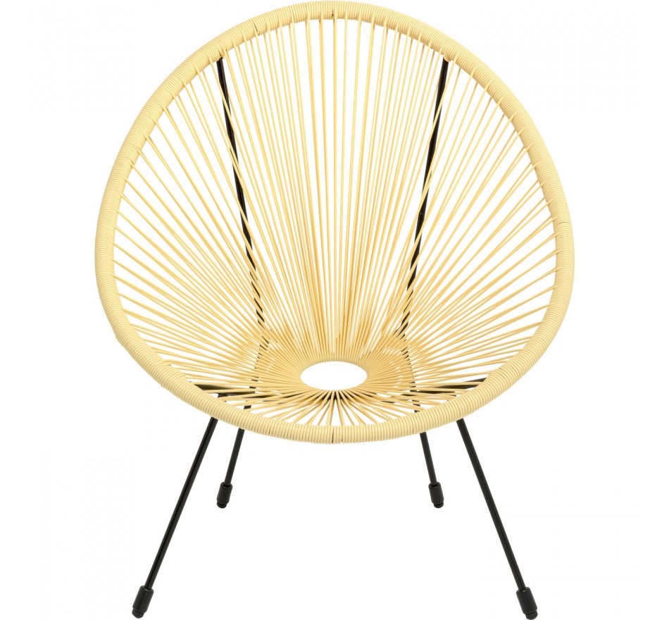 Outdoor Armchair Acapulco butter yellow Kare Design