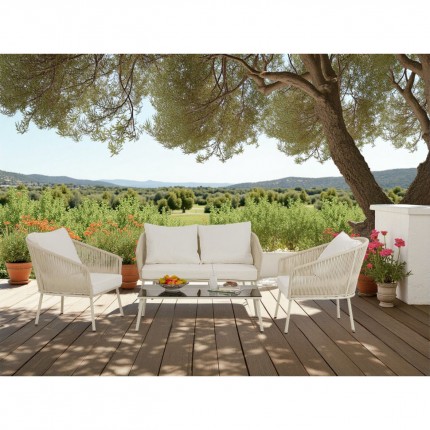 Tuinmeubilair Elba 4-Zits creme Kare Design