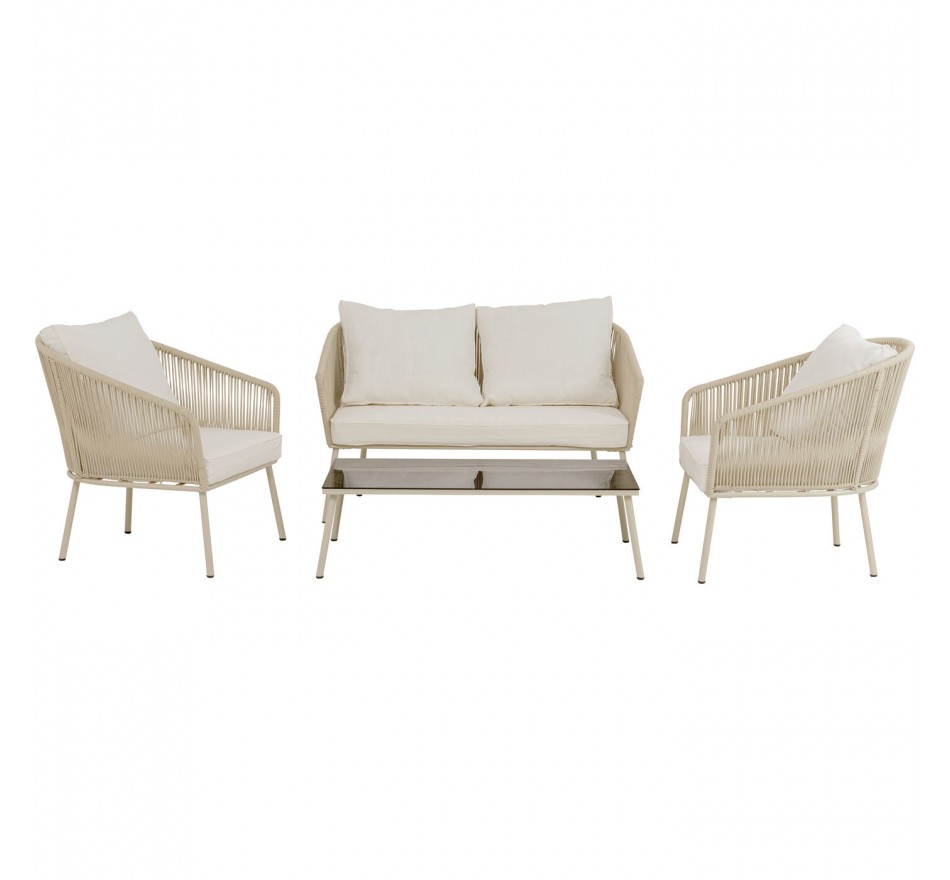 Tuinmeubilair Elba 4-Zits creme Kare Design