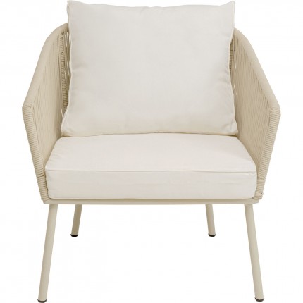 Outdoor Armchair Elba cream Kare Design