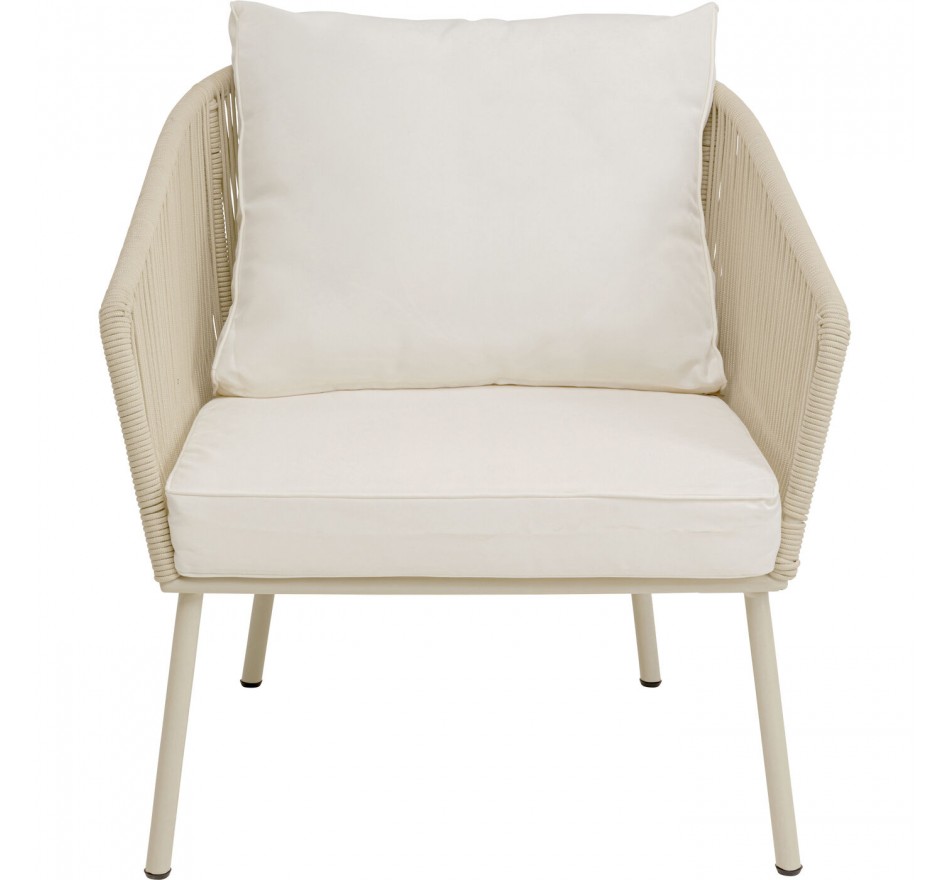 Outdoor Armchair Elba cream Kare Design