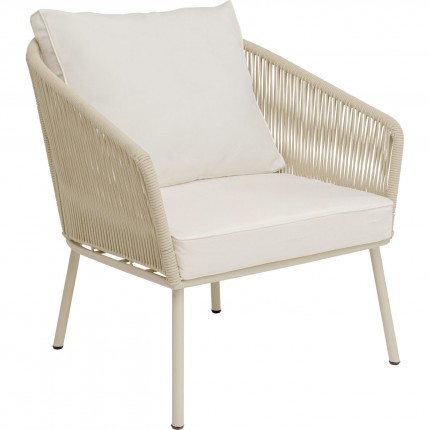 Outdoor Armchair Elba cream Kare Design