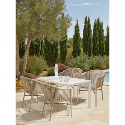 Chaise de jardin avec accoudoirs Santanyi beige Kare Design