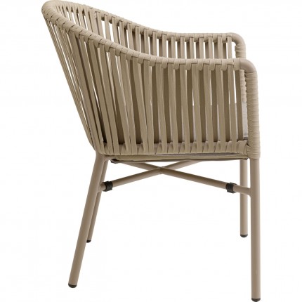 Chaise de jardin avec accoudoirs Santanyi beige Kare Design