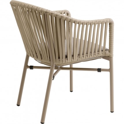Outdoor Chair with armrests Santanyi beige Kare Design
