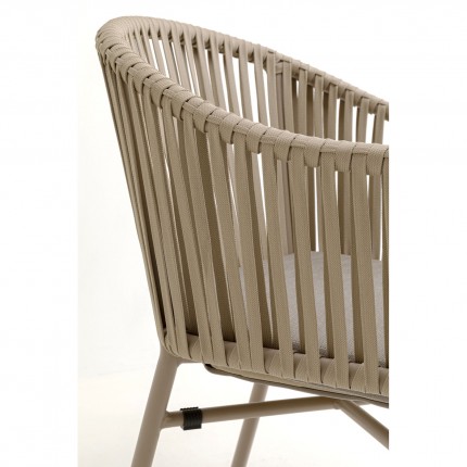 Chaise de jardin avec accoudoirs Santanyi beige Kare Design