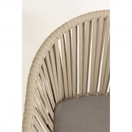 Tuinstoel met armleuningen Santanyi beige Kare Design