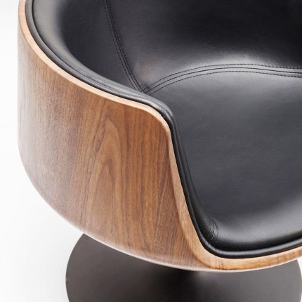 Draaibare Bureaustoel Club Walnoot Kare Design