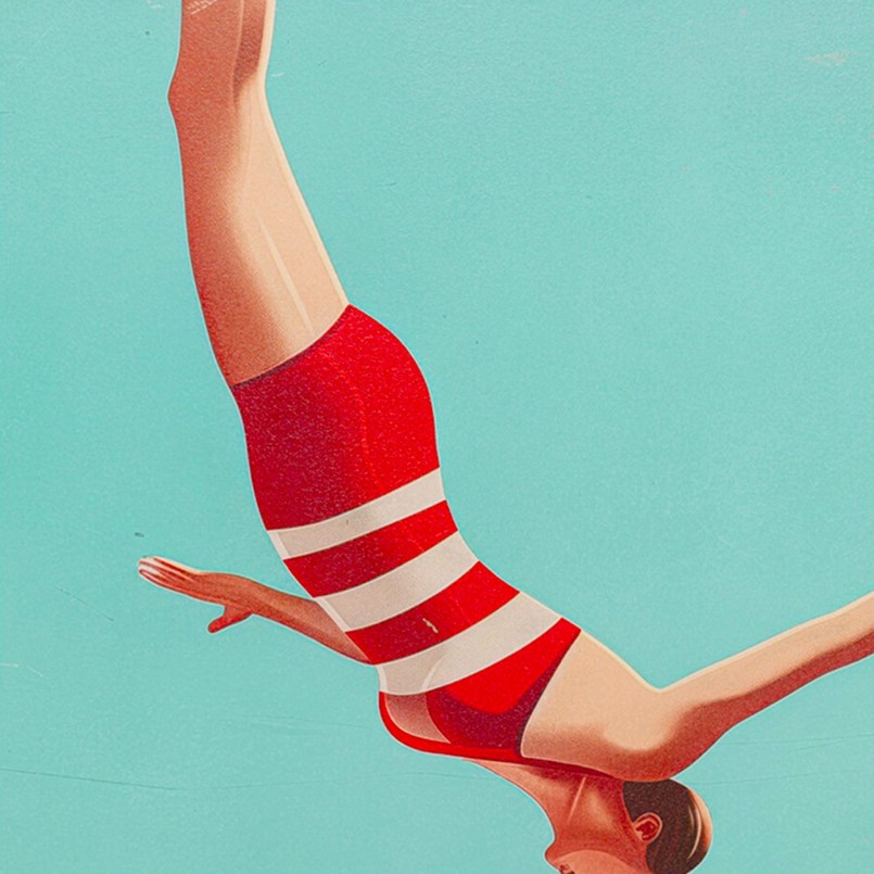 Tableau femme plongeon - Kare Design