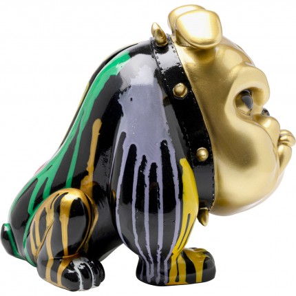 Spaarpot goud hond woest verfdruppels 26cm Kare Design