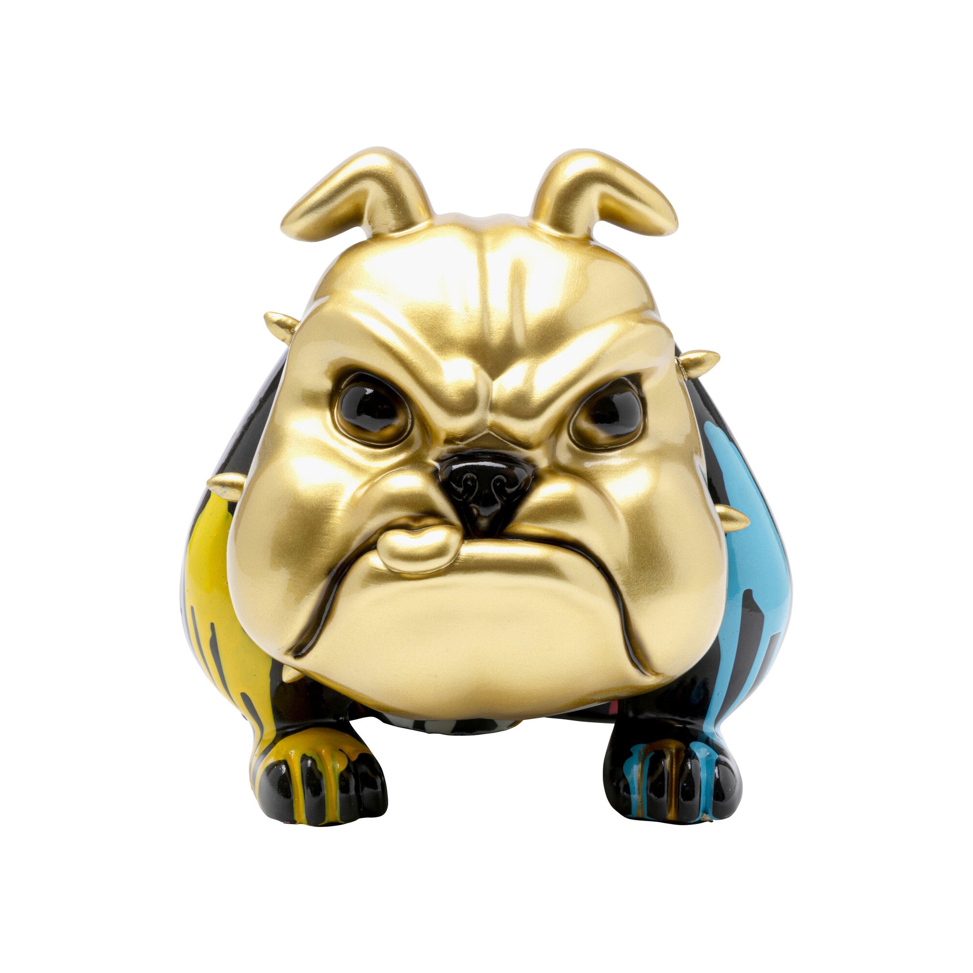 Spaarpot goud hond woest verfdruppels 26cm Kare Design