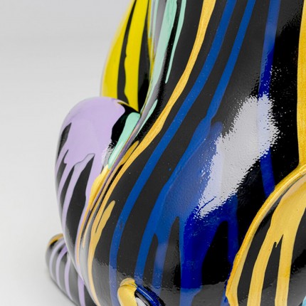 Deco gold ferocious dog paint drips XL Kare Design