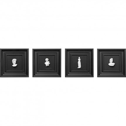 Tableaux 3D bustes set de 4 Kare Design