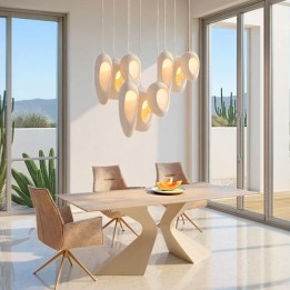 Eettafel Gloria Travertino 200x100cm macchiato Kare Design