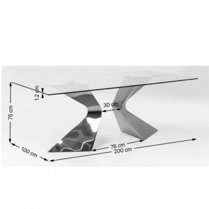 Table Gloria Travertino 200x100cm Kare Design