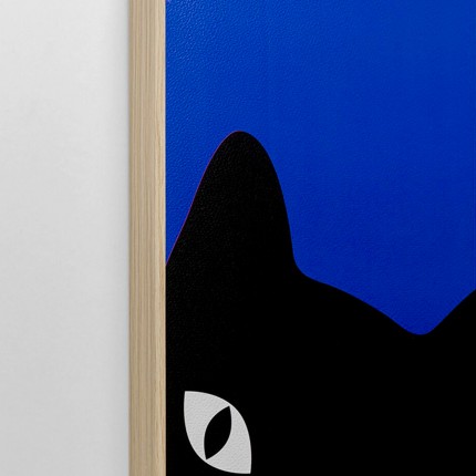 Tableaux chats noirs joueurs set de 2 Kare Design