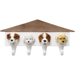 Wall Coat Rack dogs white 37cm Kare Design