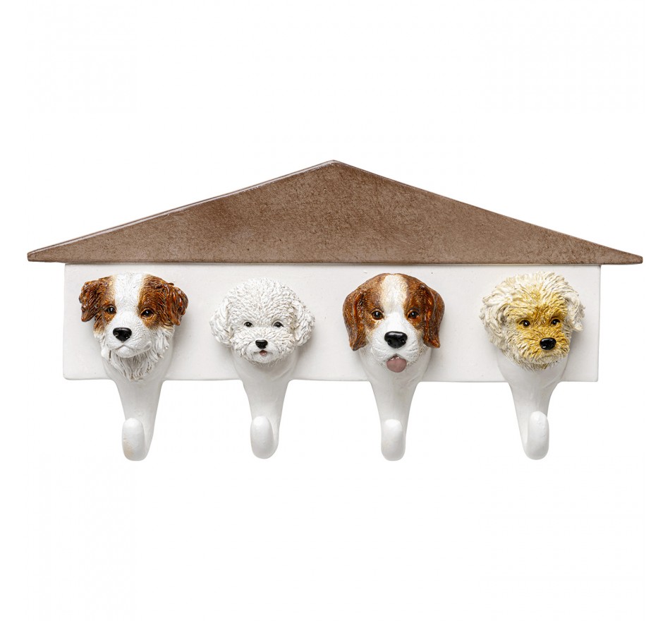 Wand Kapstok honden wit 37cm Kare Design