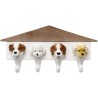 Portemanteau mural chiens blanc et marron - Kare Design