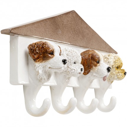Wall Coat Rack dogs white 37cm Kare Design