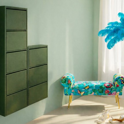 Casier à chaussures Caruso olive 5 tiroirs Kare Design