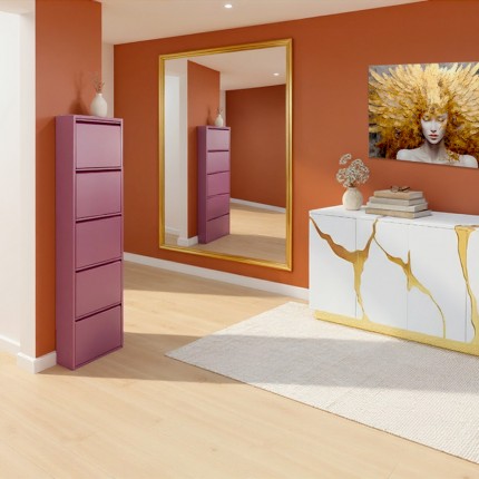 Casier à chaussures Caruso violet 5 tiroirs Kare Design