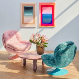 Tableau rectangles bleu et beige - Tendency - Kare Design