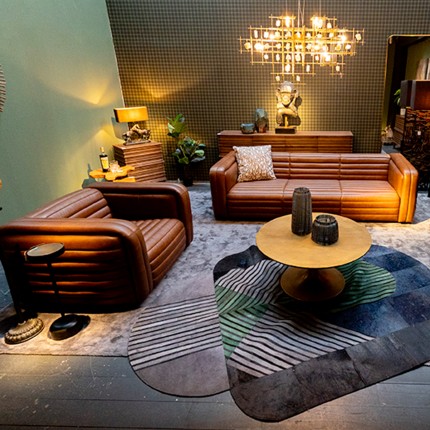 Sofa Malibu 3-Zits leer Kare Design