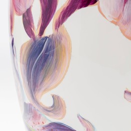Vase lys roses sur fond blanc - Kare Design