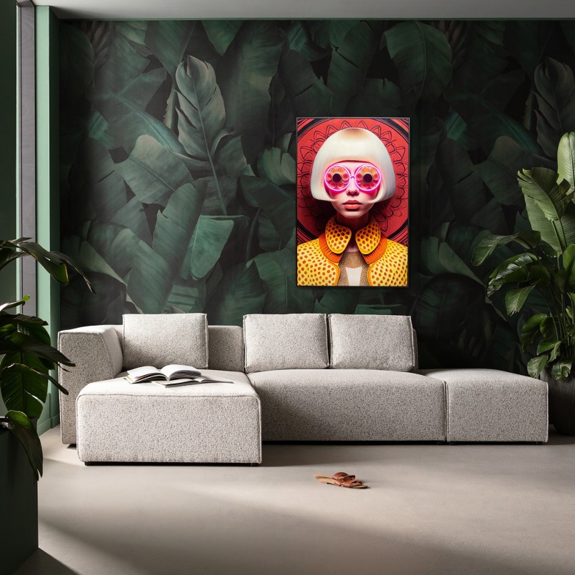 Tableau LED femme blonde futuriste - Fancy - Kare Design