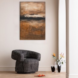 Tableau abstrait marron - Dusty Horizon - Kare Design