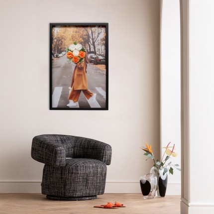 Canvas Picture woman bouquet 3D autumn 64x94cm Kare Design