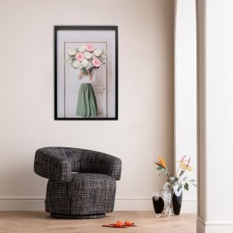 Schilderij vrouw boeket 3D lente 64x94cm Kare Design