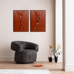 Tableaux encadrés en papier froissé - Crincle - Kare Design