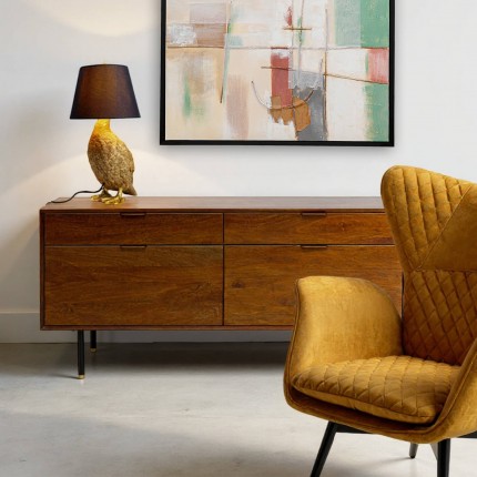 Lampe canard doré et noir Kare Design