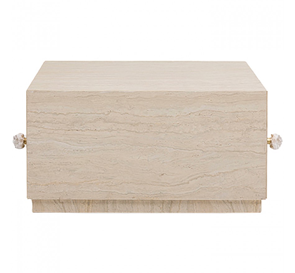 Salontafel met lades Travertino 80x60cm Kare Design