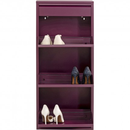 Shoe Container Caruso purple 3+1 drawers Kare Design