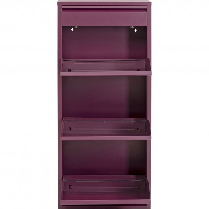 Casier à chaussures Caruso violet 3+1 tiroirs Kare Design