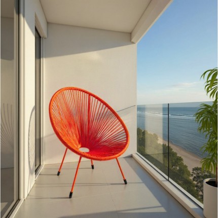 Tuinfauteuil Acapulco Mono oranje Kare Design