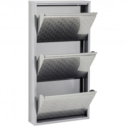 Schoenenkast Caruso grijs 3 laden Kare Design