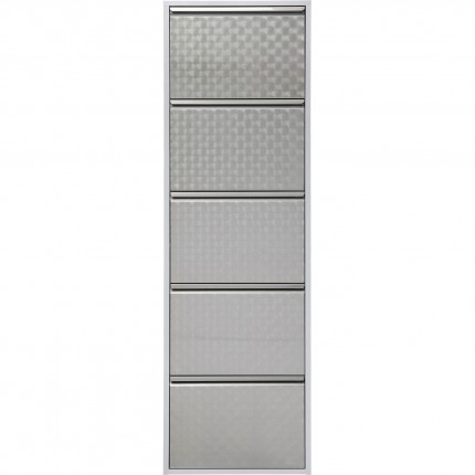 Casier à chaussures Caruso alu 5 tiroirs Kare Design