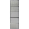 Shoe Container Caruso silver brushed 5 drawers Kare Design