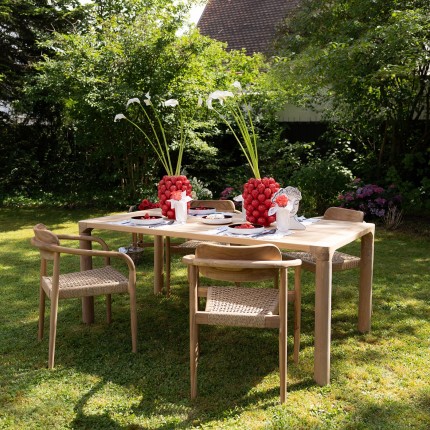 Outdoor Set Bella table 180x90cm and 4 chairs Kare Design