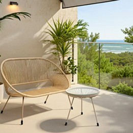 Banquette de jardin beige - Acapulco Mono - Kare Design