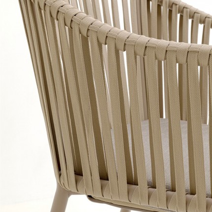 Chaise de jardin avec accoudoirs Santanyi beige Kare Design