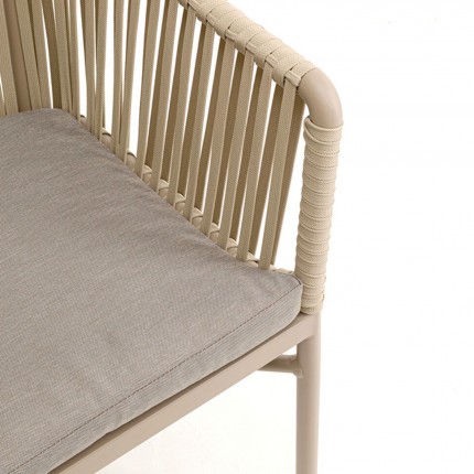 Chaise de jardin avec accoudoirs Santanyi beige Kare Design