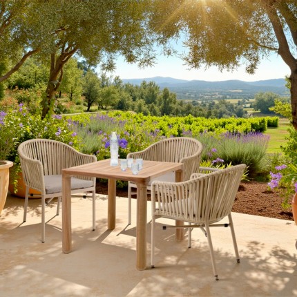 Outdoor Chair with armrests Santanyi beige Kare Design