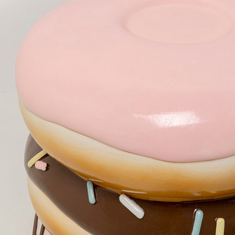 Tabouret quatre donuts empilés en résine - Kare Design