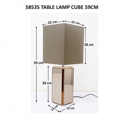 Table Lamp Cube 59cm Kare Design